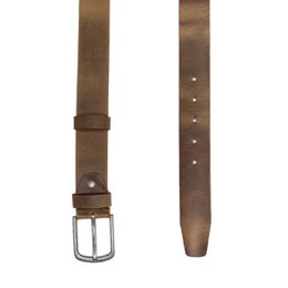 Men's Belt Brown Italian Leather - 3.5 cm Wide Casual Leather Women's Belt Or Men's Belt