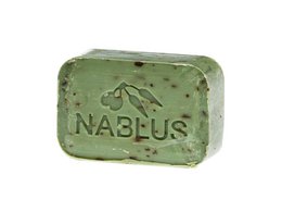 Organic olive oil soap with thyme, 100g. Green bar soap with natural ingredients.