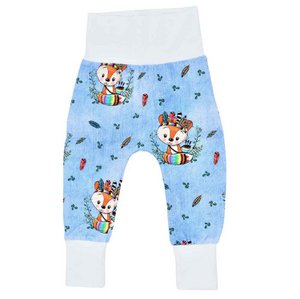 Fuchs Handmade Baby Pumphose für Mädchen (Neugeborene), Weiß-Blau