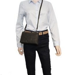 Skuldertaske I 3 farver Buffalo Læder - Festivaltaske - Lædertaske Lille - Crossbody taske til kvinder Læder - Str. L