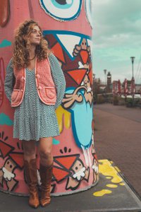 Woolen Body Warmer - Flower Power