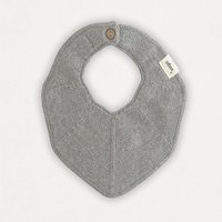 Knitted Bib - Fjola - Grey Mélange