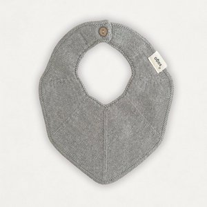 Gestricktes Lätzchen – Fjola – Grau meliert
