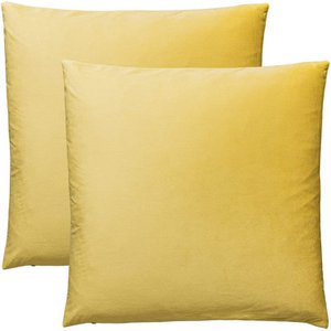 BOHORIAÂ® Velvet pillowcase set of 2 "Honey Yellow"