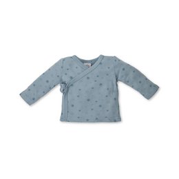 ENSEMBLE 5 PCS(CHEMISE+PANTALON+GANTS+BAVOIR+CHAUSSETTES)POUR NOUVEAU-NÉ (0-6 MOIS)-100%COTON-MOD. DUENDES - BLEU FONCÉ