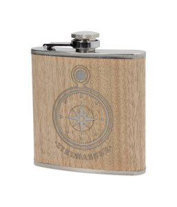 Kolf van roestvrij staal met behuizing van echt hout, doelwater