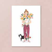 Postkarte | Blumenmädchen