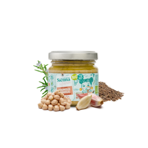 HUMMUS WITH CUMIN AND ROSEMARY FOR BABIES - NO SALT ADDED - NO ADDITIVES - 90G - FROM 12 MONTHS