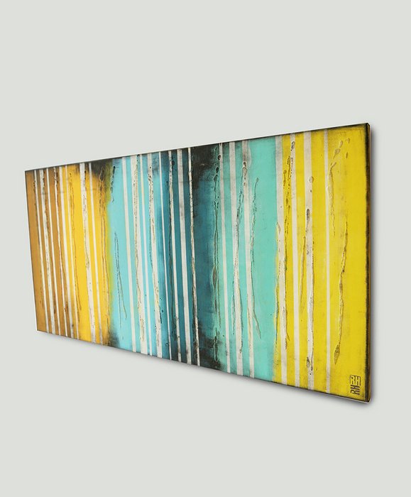 Schilderij - Yellow Striped