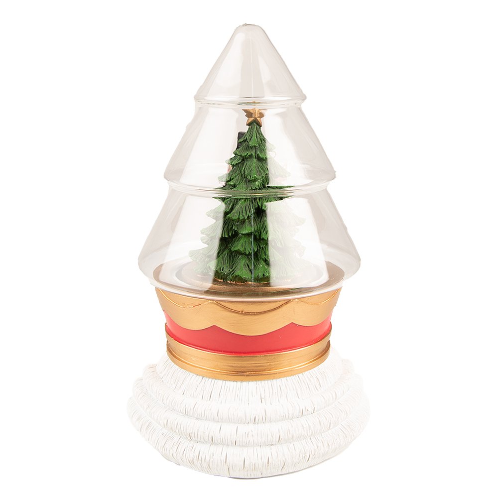 Stolp Notenkraker 15x13x24 cm Rood Groen Kunststof Glazen Stolp