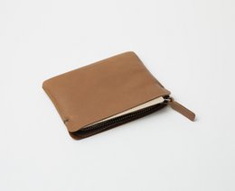 Leather "Zipper S" purse
