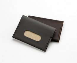 Leather "Navigo" card holder