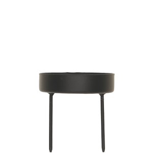 Metall Kerzenhalter, Tülle mit 2 Dornen, D5,5cm, schwarz