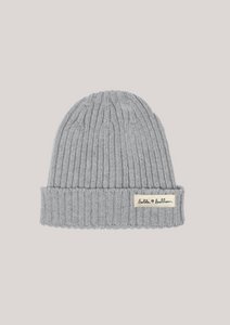 Klassische Strickmütze – Melange-Grau