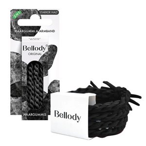 Hair Ties Black - Bellody®(4 pcs.) - Stylish braided hair ties