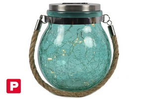 Lamp Solar LED ro Viggo blauw- L12B12H14CM