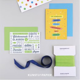 Kommunionskarte Schrift Lukas