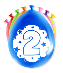 Happy Party-Luftballons – 2 Jahre