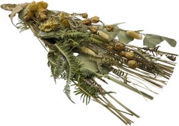 Ciondolo decorazione natalizia rurale - Fiori secchi | 55 cm | Decorazioni natalizie d'atmosfera | Materiali naturali | bianco