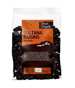 Sultana Raisins, organic, Smart Organic, 200g