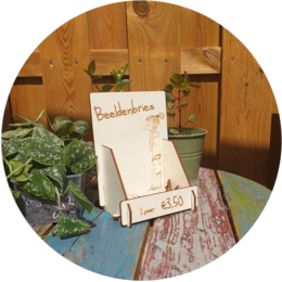 Wooden display for cards or small items
