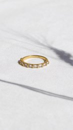 Eden - Dainty Crystal Gold Band