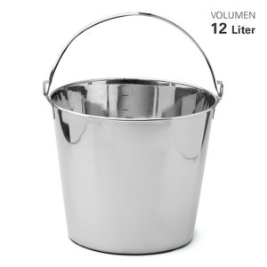 Roestvrijstalen emmer met een schaal van 12 L