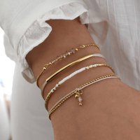 Armband set 'Wit & Naturel'