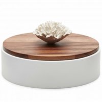 Wood and porcelain box - NAMI XL