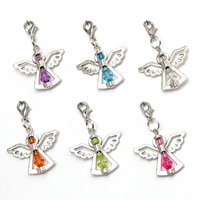 Guardian angel “Finja” keychains, set of 6, silver