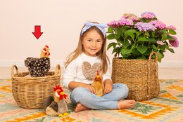 Hen standing 24 cm - plush toy - stuffed animal