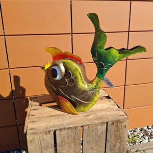Watering, fish, metal, garden decoration, art bizniz, 24117, 47x19x42cm
