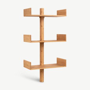 Zephyr Triple Wall Shelf, Bamboo