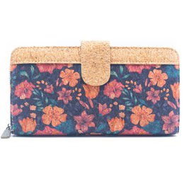 Portefeuille pliant motif fleur Mandala- Vegan Cork Wallet BAG-2220