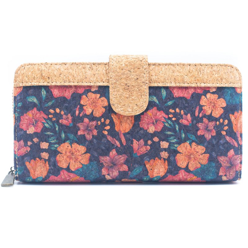 Portefeuille pliant motif fleur Mandala- Vegan Cork Wallet BAG-2220