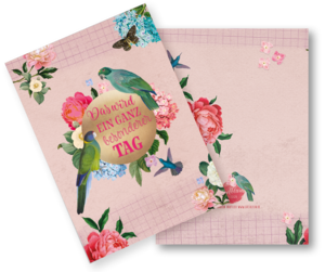 Wenskaart (vouwkaart met envelop) “Bloementuin”