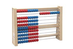 100er Rechenrahmen (Rot/Blau) | RE-Wood® Abakus Zählrahmen Rechenschieber