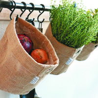 SIZO Jute Bag natur mit Metallring mit wasserdichter, biologisch abbaubarer Einlage