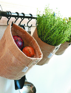 SIZO Jute Bag natural with metal ring with waterproof biodegradable liner