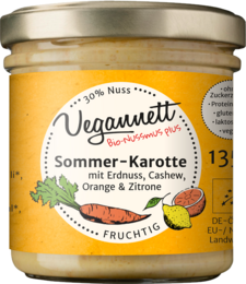 Summer carrot orange organic spread