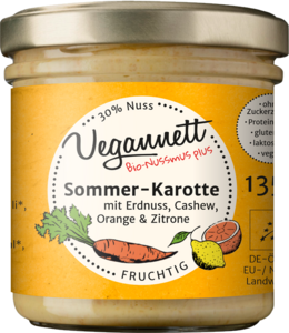 Summer carrot orange organic spread