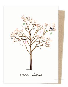 Christmas card | Bird tree