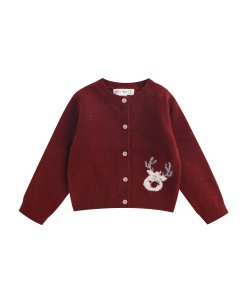 Strickjacke, Knöpfe und Vorderapplikation, 6-24M, BBI86025