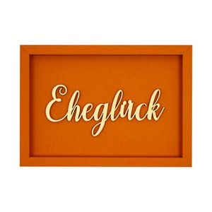 HUWELIJK GELUK - Kaart met houten belettering voor bruiloften