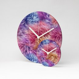  Multicolored round wall clock with a diameter of 13cm or 26cm.