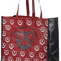 Large Red Pretzel Shopping Bag 36 x 44