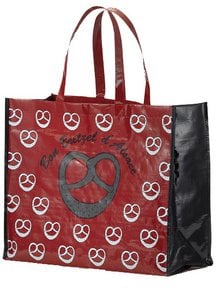 Large Red Pretzel Shopping Bag 36 x 44