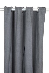 Vintage Linen Curtain Denise dark grey 140x290