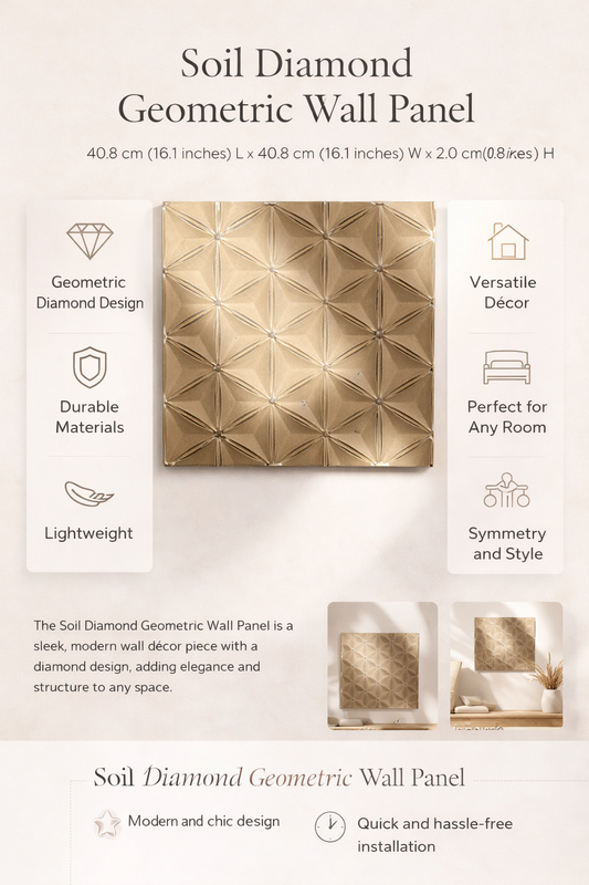 Soil Diamond Wall Panel – Stilfuld geometrisk vægindretning