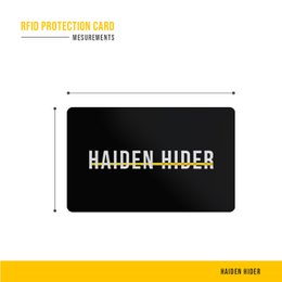 RFID & NFC blokeringskort & anti skimming kort - Signal blokering - Anti skim kort - 5,4x8,6x0,1 cm - Sort